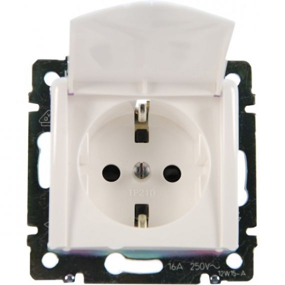 Legrand Valena Розетка 1гн. с/з з/ш с крыш.бел. 774422/33852