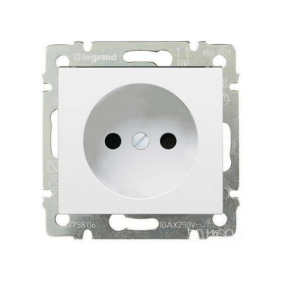 Legrand Valena Розетка 1гн. б/з бел. 774416/33824/07268