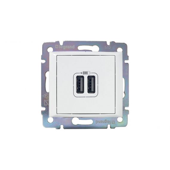 Legrand Valena Розетка 2гн. USB белая  770470
