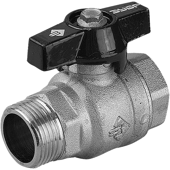 Кран шар.Зубр полнопрох."м-п"бабочка 1/2*   4-51324-С-1/2