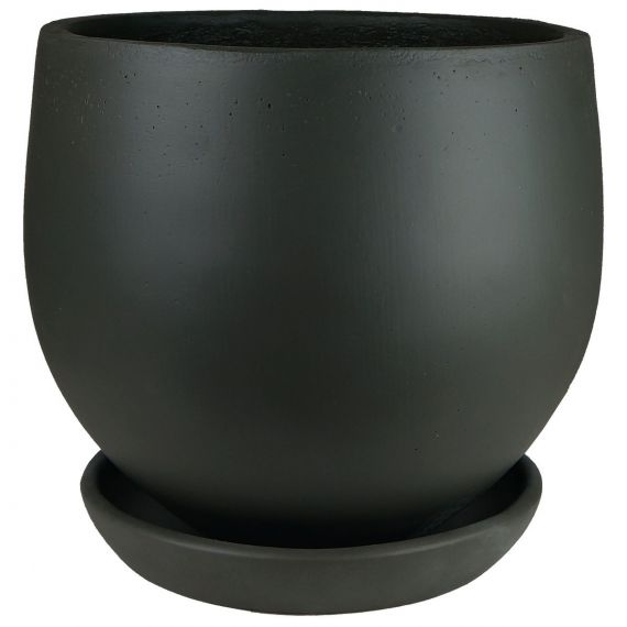 Горшок ШАР -графит низкий d36*h36см U1208