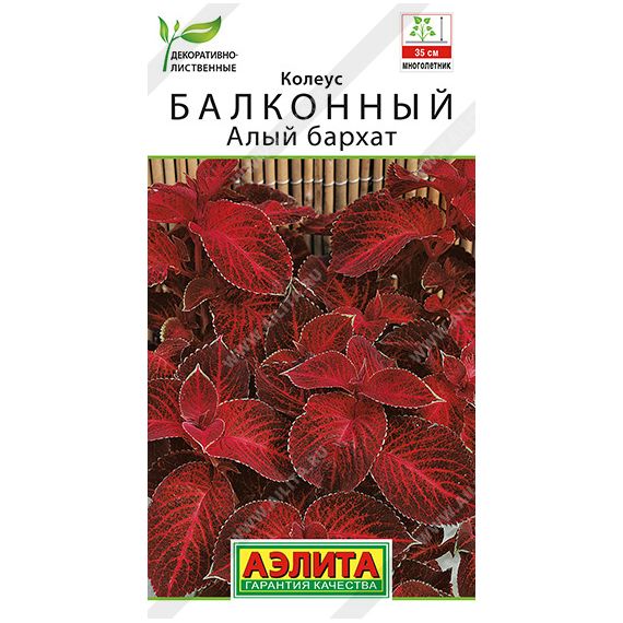 Семена Аэлита Колеус балконный Алый бархат 5шт
