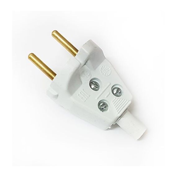 Вилка В6-001 штепсельная универс.белая