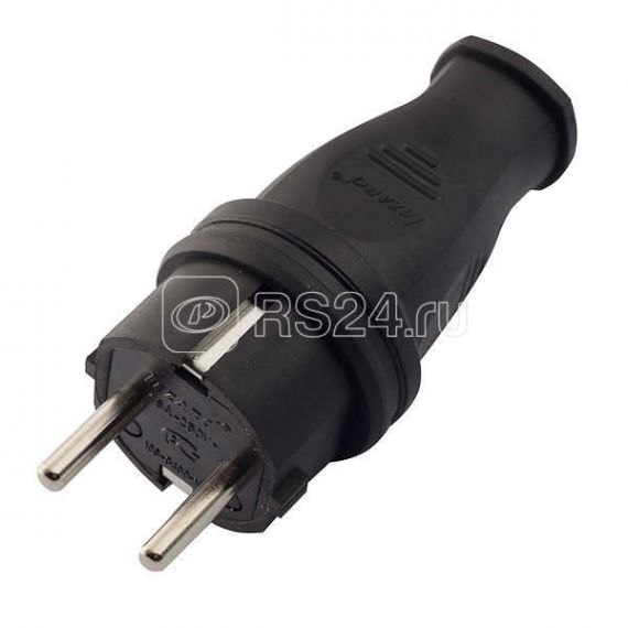 Вилка каучук с заземлением Lezard 106-0400-0105/105, изображение 2