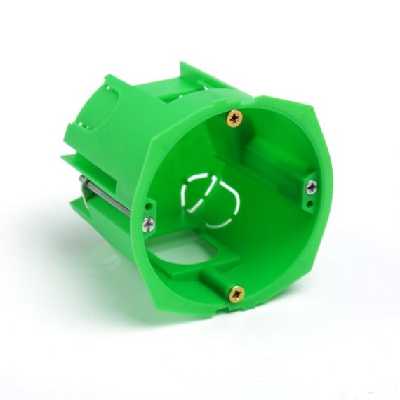 Коробка монтажная (подрозетник) 68*60мм ГСК КУ1205 мет.лапк.