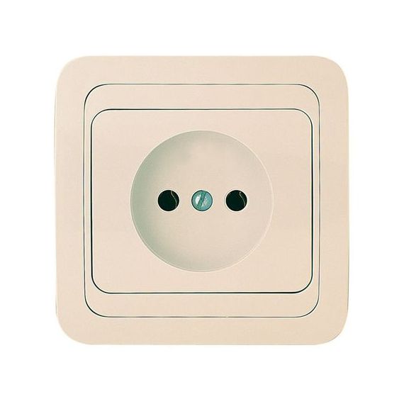 МИМОЗА Розетка 1гн.б/з кремовая