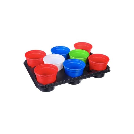 Набор для рассады 8 цветных горшков d11см с поддоном 455788