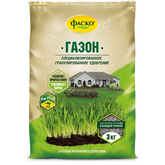 Удобрение минер.сухое ГАЗОН ФАСКО 3кг  00587/101130