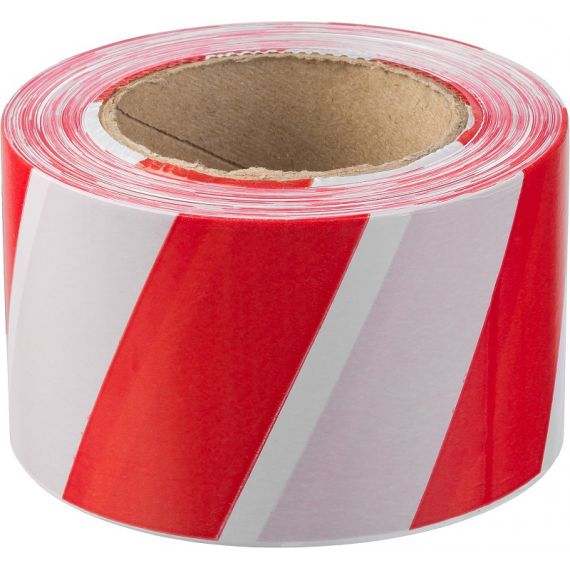 Сигнальная лента красно-белая 75*200м Зубр 12240-75-200