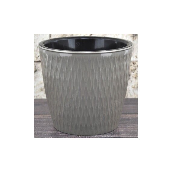 Кашпо со вставкой КЕРАМА 4,6л коричневый  717361