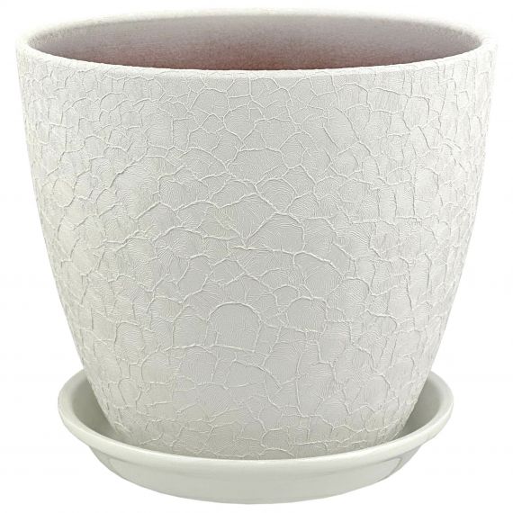 Горшок Бутон винил бел. 21см  410040/ВН 02/4