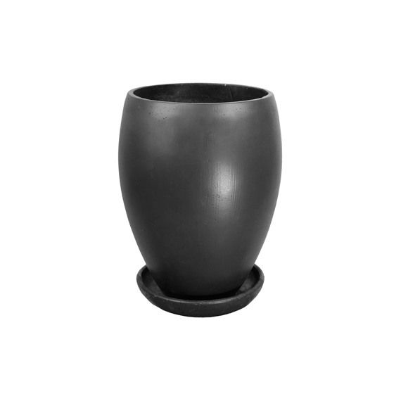 Горшок Эллипс графит низкий  d35*h50см