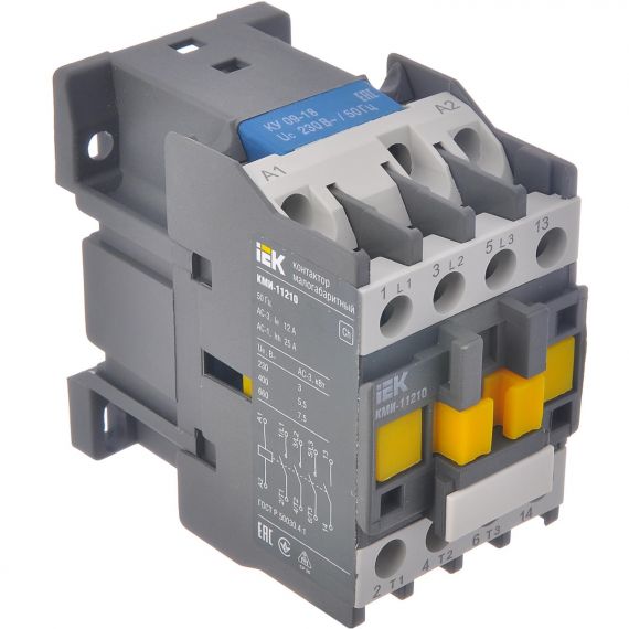 Контактор КМИ-11210 12А 230В/АС3 1НО ИЭК KKM11-012-230-10