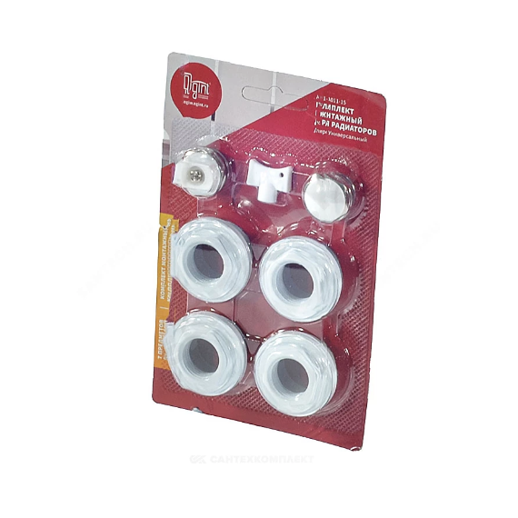 Комплект монтажный 1/2" для радиаторов 7 предметов (в блистере) Ogint А011-15/ 017-2994