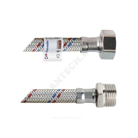 Подводка гибкая для воды М1/2"-Н1/2" нерж 0,5м AQUALINE 01428