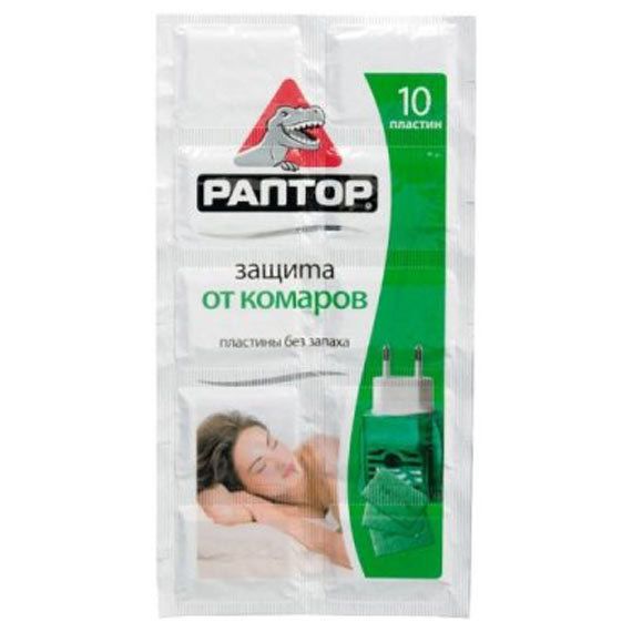Пластины от комаров РАПТОР без запаха  D1823M  162263
