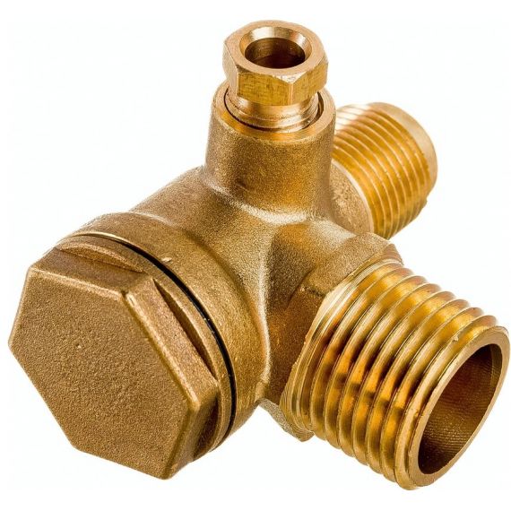 Обратный клапан для компрессора резьба наружная M1/2* M3/8 *1/8 PEGAS  4301