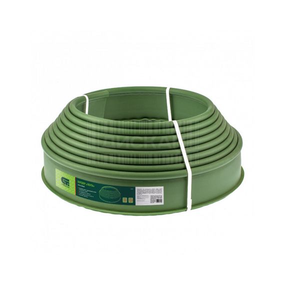 Бордюр Лента оливковый СИБРТЕХ 10м*100мм  64553