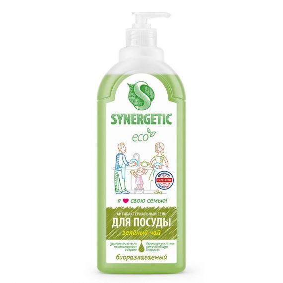 Средство для мытья посуды Synergetic Зеленый чай 1000мл