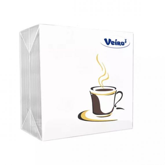 Салфетки Veiro 100шт 1-слойные 24*24см