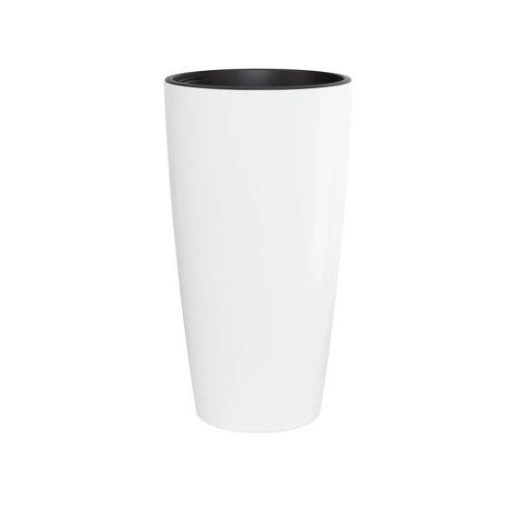 Кашпо Рондо 71 л 400*400*755 мм со вставкой 23 л напольное белое