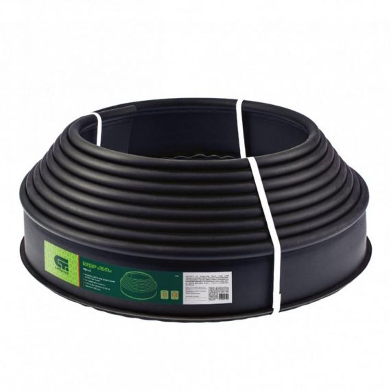 Бордюр Лента черный СИБРТЕХ 10м*100мм  64550