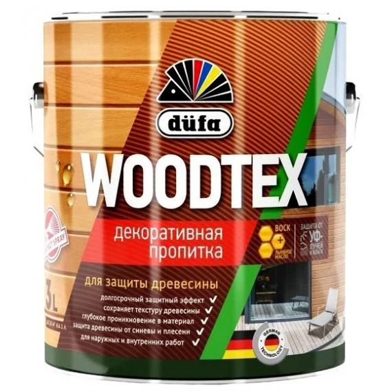 Пропитка декоративная Dufa Woodtex рябина 3л