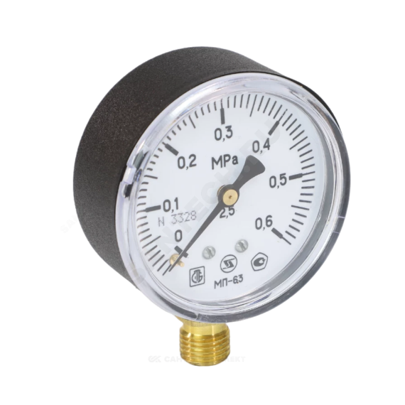 Манометр радиальный МП-63-0-0,6МПа  Дк63 G1/4  011-0025