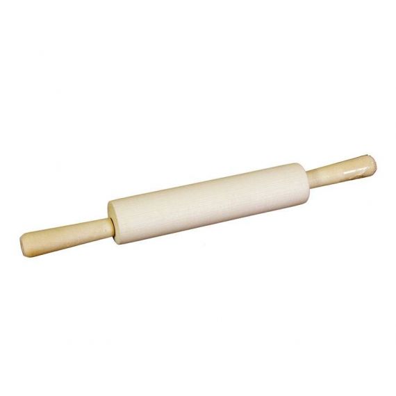 Скалка с крутящейся ручкой деревянная большая 45*5см  4116/ MC-2-48