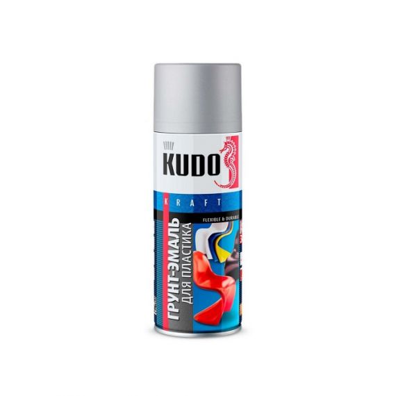 Грунт-эмаль для пластика KUDO KU-7035 520мл светло-серая  50283