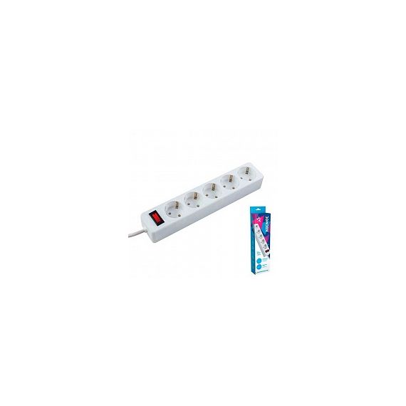Сетевой фильтр Космос 5гн*5м (ПВС 3*075) белый FKsm5m-5g(W)  44931