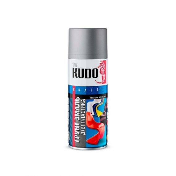 Грунт-эмаль для пластика KUDO KU-7031 520мл серая  23749