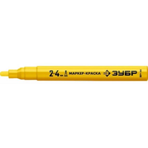 Маркер ЗУБР МК-400 желтый 2-4мм  06325-5