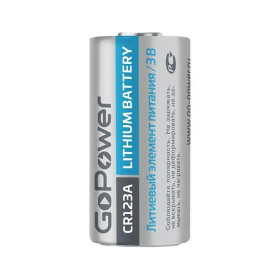 Элемент питания CR123А 3V Lithium GoPower