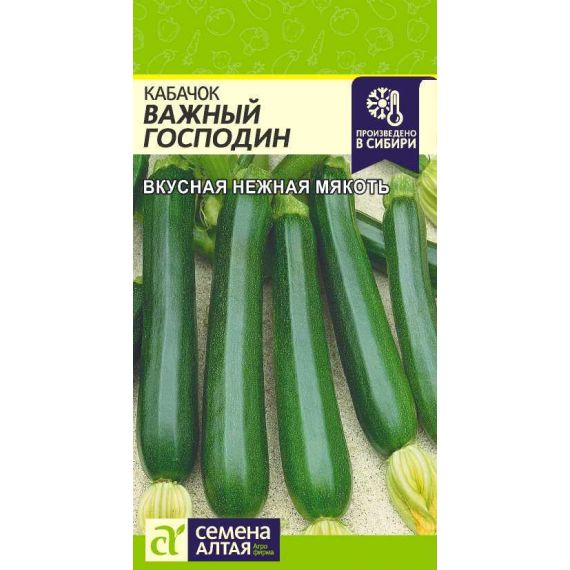 Семена Семена Алтая кабачок Важный Господин ,2г