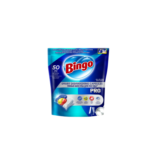 Капсулы для посудомоечной машины Bingo pro 50 шт  93338