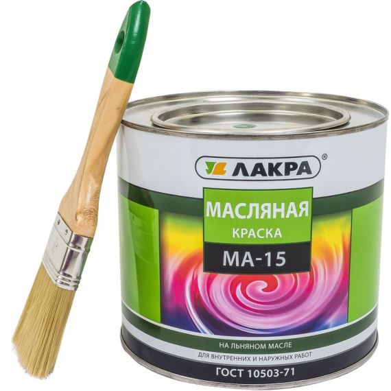 Краска "ЛАКРА" МА-15 желтая 1,9 кг