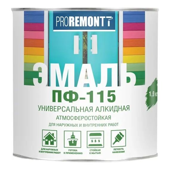 Эмаль ПФ-115 PROREMONTT Графит RAL 7024, 0.5кг