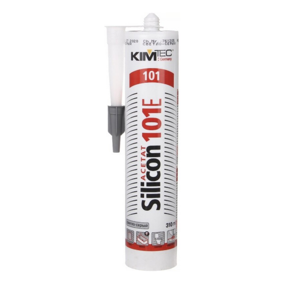 Герметик силиконовый KIM TEC 101E светло-серый (манхеттен) 310г  5126015-6/02-01-47/02-01-36