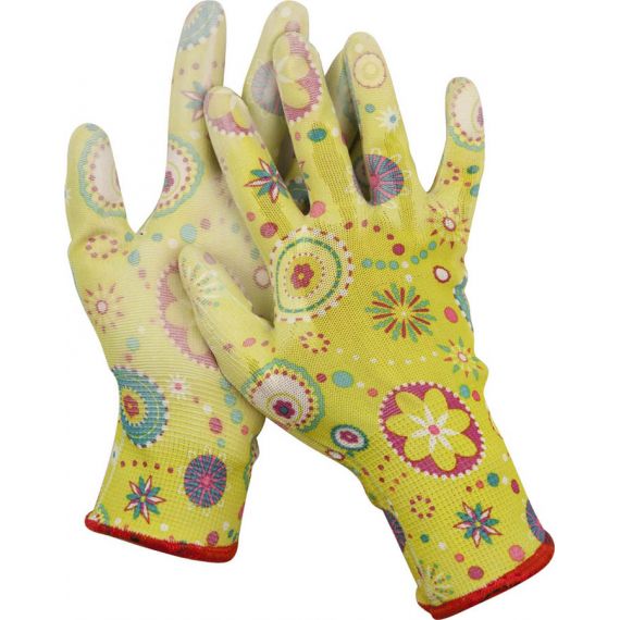 Перчатки GRINDA COMFORT садовые зелёные L,M,S,XL  11290