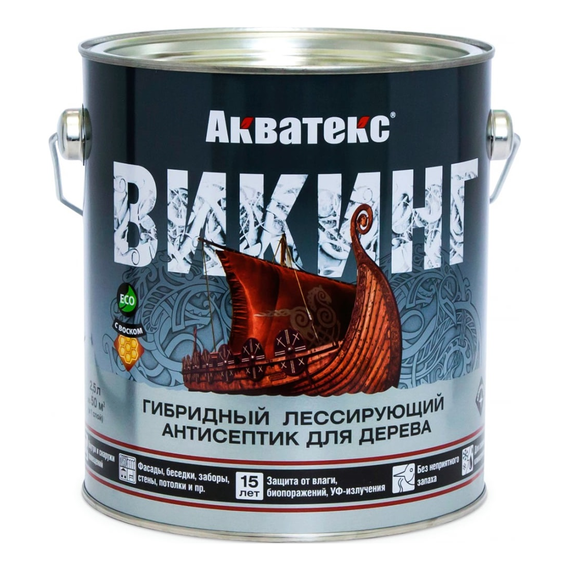 Акватекс-ВИКИНГ 2,5л орех 55344