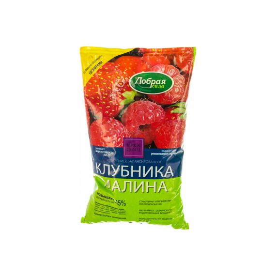 Удобрение сухое Клубника-Малина 0,9кг Добрая Сила  61173