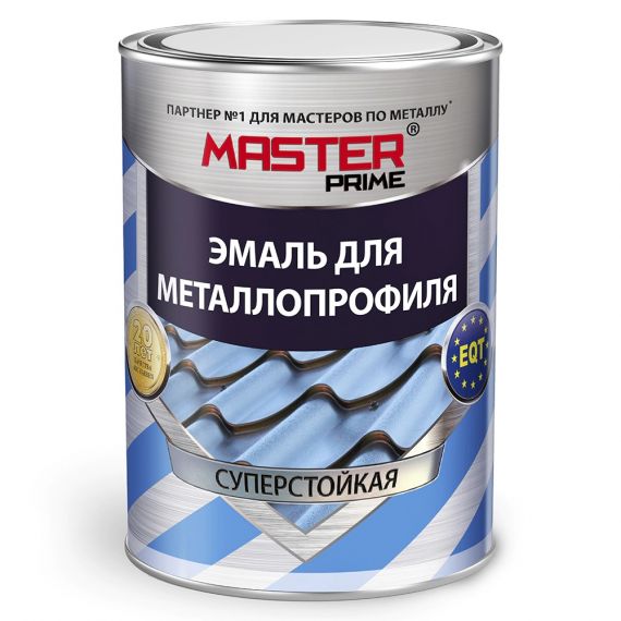 Грунт-эмаль для металлопрофиля шоколадно-коричневый 0,9кг MASTER PRIME 277410