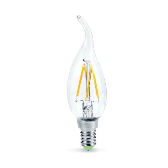 Лампа светодиодная LED-СВЕЧА НА ВЕТРУ-deco 9Вт 230В Е14 4000К 1040Лм прозр IN HOME 6244