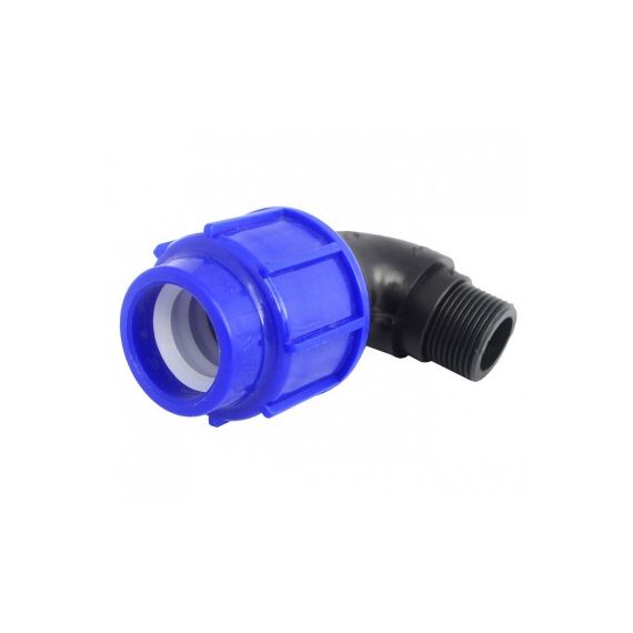 Отвод компресс НР Дн25*1/2*90°  027-0300