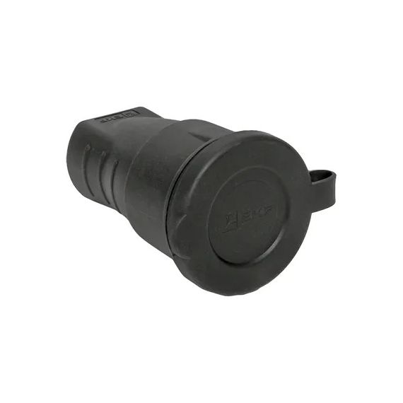 Розетка переносная 16А IP44 230В 2P+PE с защ. крышкой каучук Basic EKF RPS-012-16-230-44/ 326182