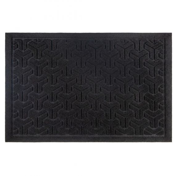Коврик влаговпитывающий с тиснением Sunstep 60*90см, черный 35-883