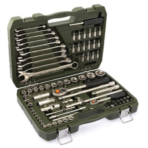 Набор головок 1/4", 1/2" с комбинированными ключами 82предм.  620782