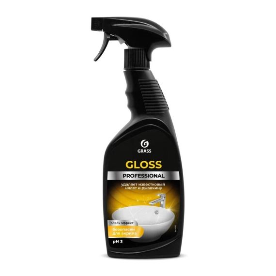 Чистящий спрей GRASS PROFESSIONAL Gloss, для туалетов и ванных комнат, 600 мл