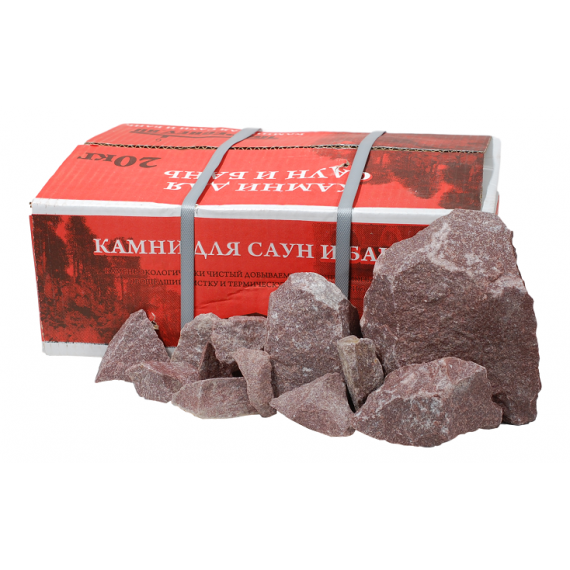 Камни Кварцит малиновый колотый 20кг